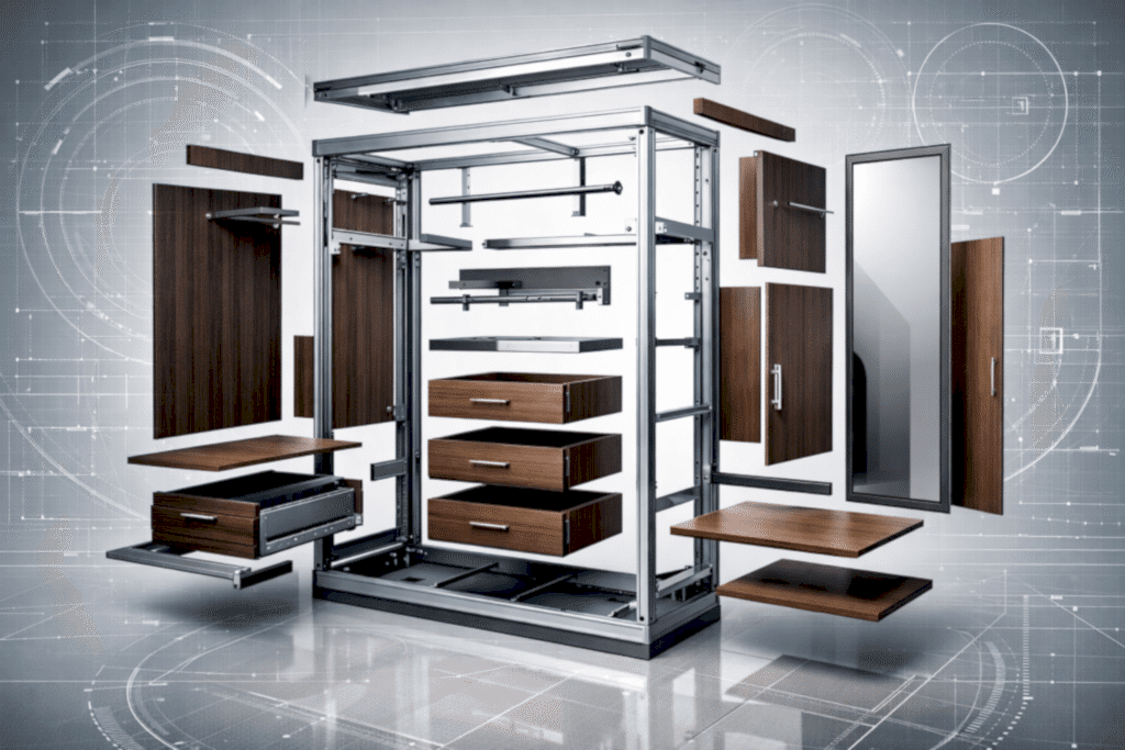 Cita Marine furniture production facility and modular part storage area.